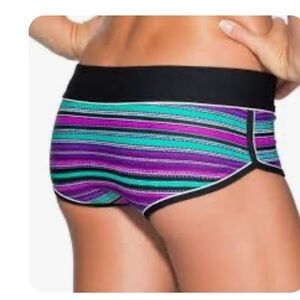 Athleta Black and Multicolor Swim Bottoms